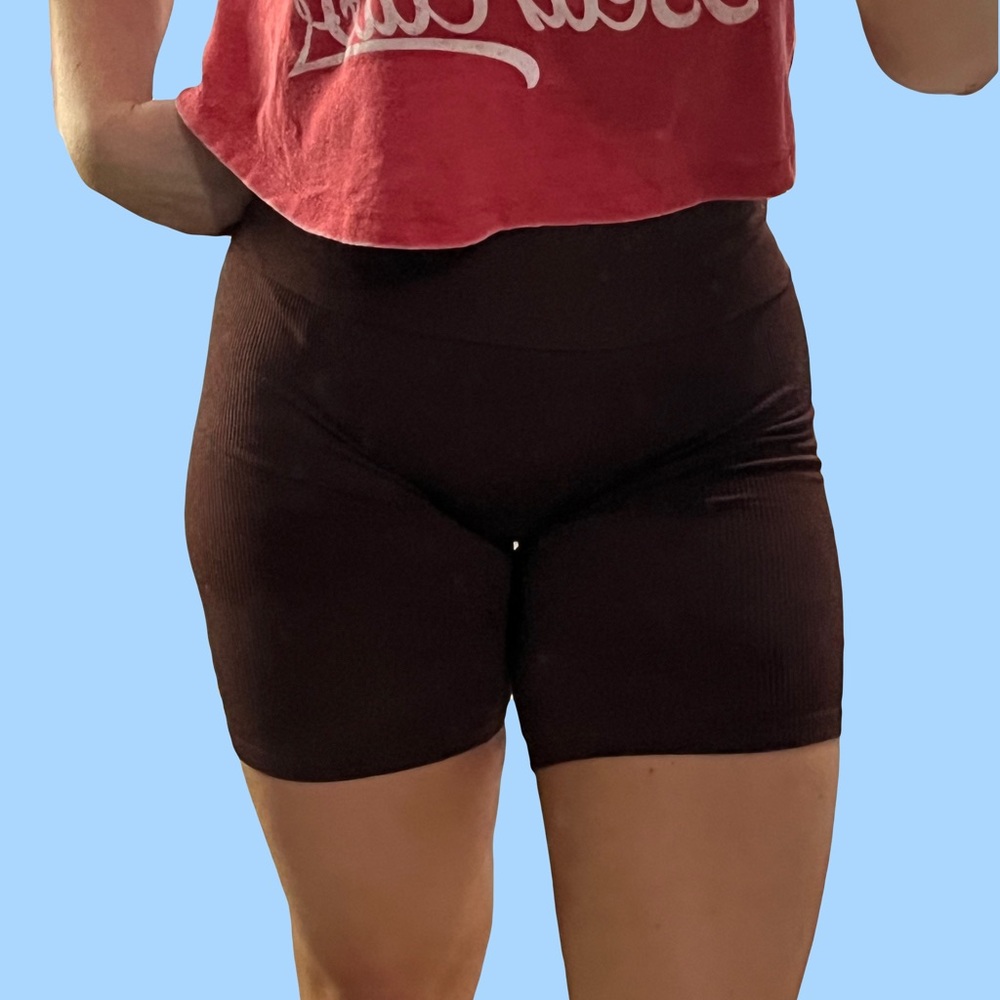 Brown biker shorts